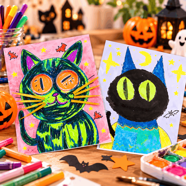 Spooky Cats with Moving Eyes!